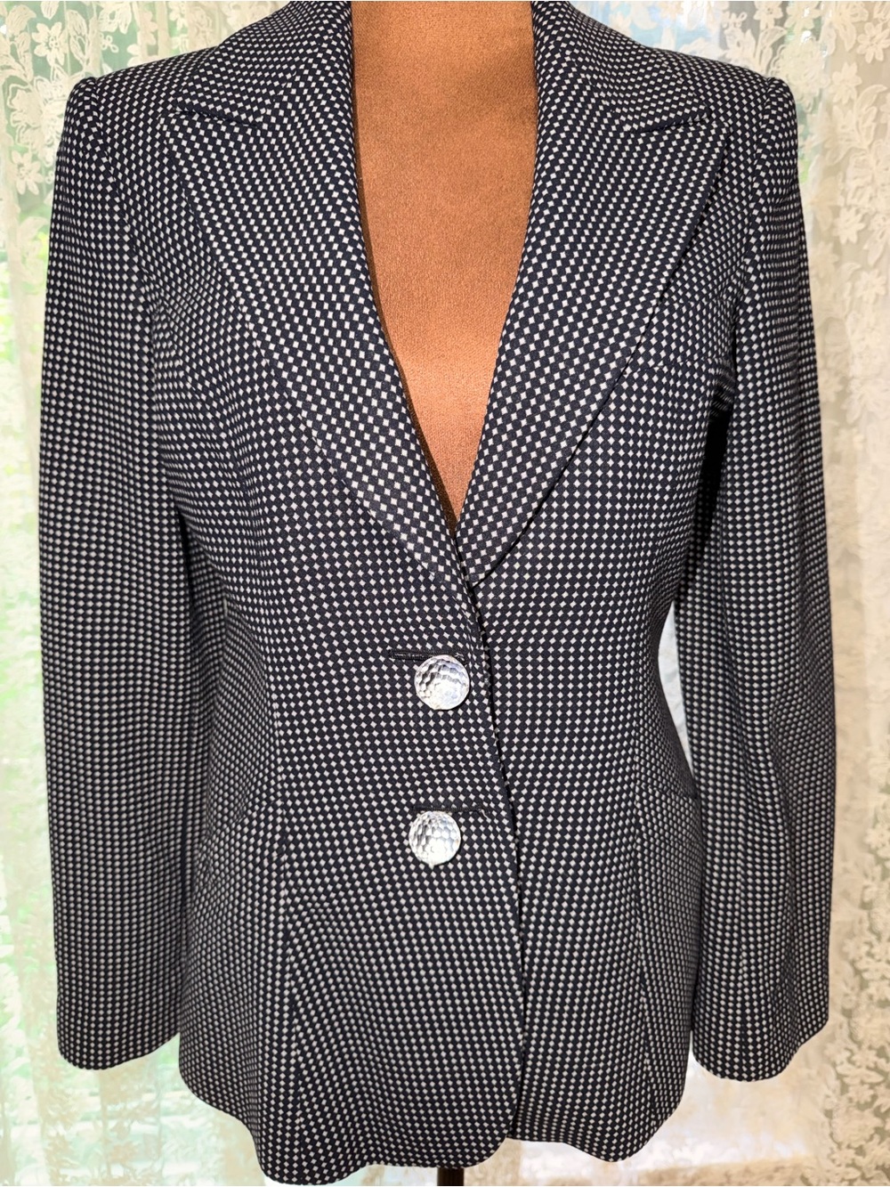 Vintage Giorgio Armani Tailored Blazer | Crystal Button Jacket | Made in Italy - Picture 7 of 8